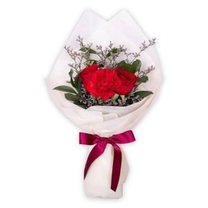 Cute Lovely Fresh Flower Bouquet - Red Carnation