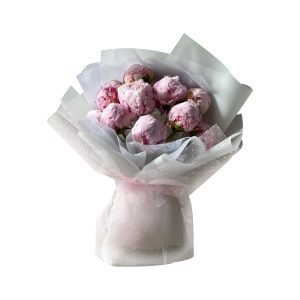 Sweet Pink Peony Flower Bouquet - 10 Stalks