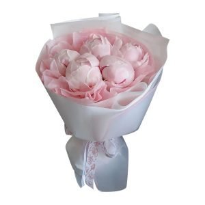 Sweet Pink Peony Fresh Flower Bouquet 5 Stalk